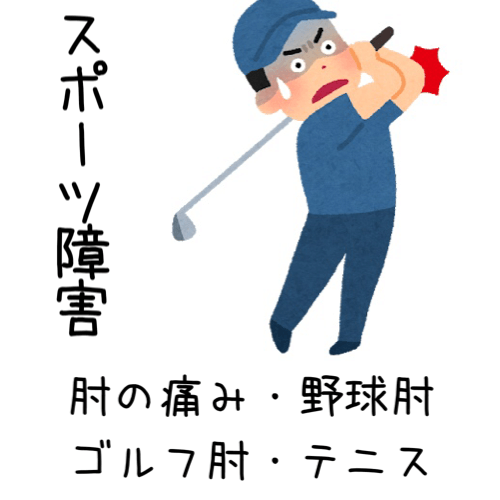 ゴルフをしている方がスポーツ障害の肘の痛み